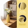 thumbnail image 2 of REGALWOVEN Small Ceramic Bud Cylinder Vase, Matte Ribbed Decorative Flower Vase, Bathroom, Minimalist Boho Home Decor Accent Yellow 2.4"L x 2.4"W x 5.1"H, 2 of 5