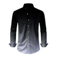 thumbnail image 4 of Mens Shirts Under $10 Mens Stretch Satin Dress Shirts Ombre Long Sleeve Button Down Shirt Formal Business Prom Party Wedding Shirt, 4 of 8