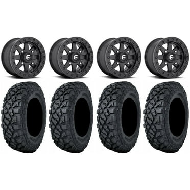 Fuel Maverick Bdlk Bk 15" Wheels 32" Klever X/T Tires Can-Am Commander Maverick Renegade Outlander Defender