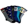 Boys' Soft Stars and Snow Stocking Youth Pattern Knee High Cotton Socks 8 Pairs (8-12 years, B)