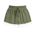 thumbnail image 2 of ITSAME Shorts for Girls 100%Cotton Elastic Waist Loose Fit Summer Lightweight Casual Shorts Green Size 11-12, 2 of 5