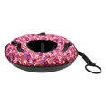 thumbnail image 6 of ToppiJoy 31.49'' Snow Tube Heavy Duty Oxford Cloth Inflatable Snow Sled for Sledding with Tow Strap Pink Snow Tube Sled with 2 Grippable Handles Hold up 220.46-396.83lbs, 6 of 13