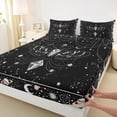 thumbnail image 3 of Manfei bohemian Moth Full Size Sheets,3D Cartoon Diamond Bed Sheets,Galaxy Starry Sky Sheet Sets For Kids,Breathable Home Decor,4 Pieces, 3 of 7