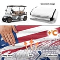 thumbnail image 6 of XYZCANDO American Flag Golf 2-Seat Golf Cart Seat Cover with 4 Pockets - Non-slip Washable Protector for EZGO Club Car Yamaha, 6 of 8