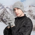 thumbnail image 4 of CSChome Hat Glove Set Winter Beanie Hat - Touch Screen Set Solid Color Soft Thick Wear Resistant Knitted, 4 of 7