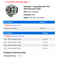 thumbnail image 2 of Alternator - Compatible with 1996 - 2000 Chevy C2500 1997 1998 1999, 2 of 2