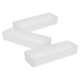 thumbnail image 6 of OHOIOLLA 3Pcs White Plastic Drawer Organizer for Kitchen and Bathroom, 6 of 8