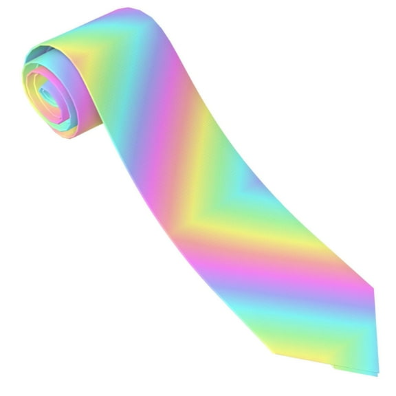 Rainbow Stripe Tie For Men Funny Neckties Fashion Gentleman Soft Comfortable Ties