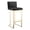 Black, variant on Pangea Home Dexter 30" Modern Faux Leather & Polished Steel Bar Stool in Black