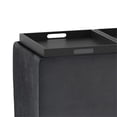 thumbnail image 5 of Trent Home Faux Air Leather Rectangular Storage Ottoman in Black, 5 of 7