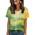 thumbnail image 2 of ATENAR T Shirts for Women Breathable Shirts Fashion Casual Tops Green XL, 2 of 9