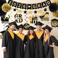 thumbnail image 2 of Black and Gold Graduation Decorations, 2026 Grad Banner and Congrats Grad Hanging Swirls, Black and Gold Graduation Banner Graduations Hanging Swirls College Graduations Party Decoration Class of 2026, 2 of 6