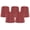 Burgundy, variant on Meriville Set of 5 Off White Faux Silk Clip On Chandelier Lamp Shades, 4-inch by 5-inch by 5-inch