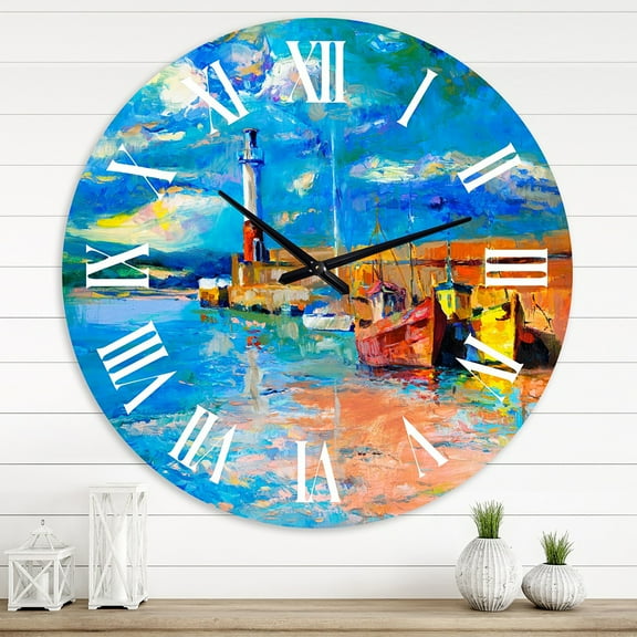Designart 1 in Coastal Wall Clock