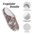 thumbnail image 5 of Picia Rose Flowers for Women's Lamb-hug Comfy Fleece House Slippers Memory Foam, Slip-on House Shoes Indoor Outdoor-46/47, 5 of 7