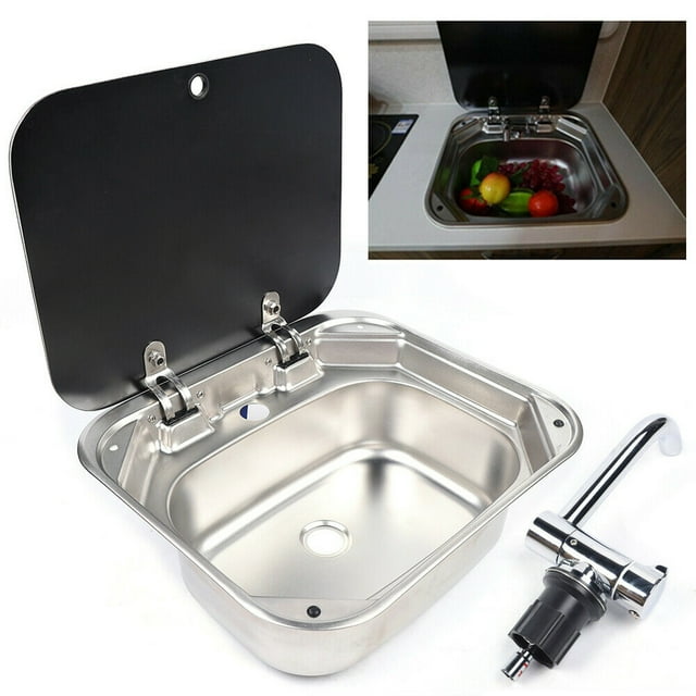 RV Caravan Camper Inset Stainless Steel Hand Wash Basin Kitchen Sink ...