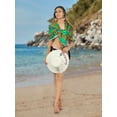 thumbnail image 4 of LA LEELA Women's Bikini Beach Wrap Cover up Swimwear Bathing suit Summer Wraps Swimsuit Sarong Skirts for Women One Size Multi, Leaves, 4 of 6