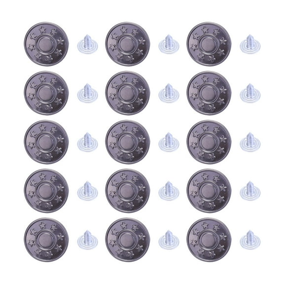 50 Buttons 17MM Metal Brass Base for Jeans Home Use Style 2