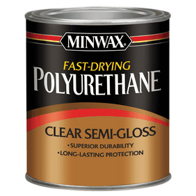 Minwax Fast-Drying Polyurethane, Semi-Gloss, Clear, 1 Quart