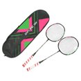 thumbnail image 1 of 2 raquetas de bádminton de aleación de hierro con bolsa de transporte y volante para entrenamiento al aire libre., 1 of 14