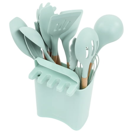 

Spatula Spoon Set Silicone Kitchenware Hygienic Multipurpose For Home Light Green