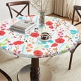 thumbnail image 7 of Round Picnic Tablecloth Wipeable Flannel Backed PVC Tablecloth for 36" - 44" Table Waterproof Elastic Fitted Table Cover for Camping Indoor Outdoor, 7 of 7