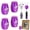 Purple, variant on Set of 4 Small Urns for Human Ashes, Tree of Life Keepsake Urn and Cremation Necklace Combo, Mini Memorial Ashes Holder for Sharing