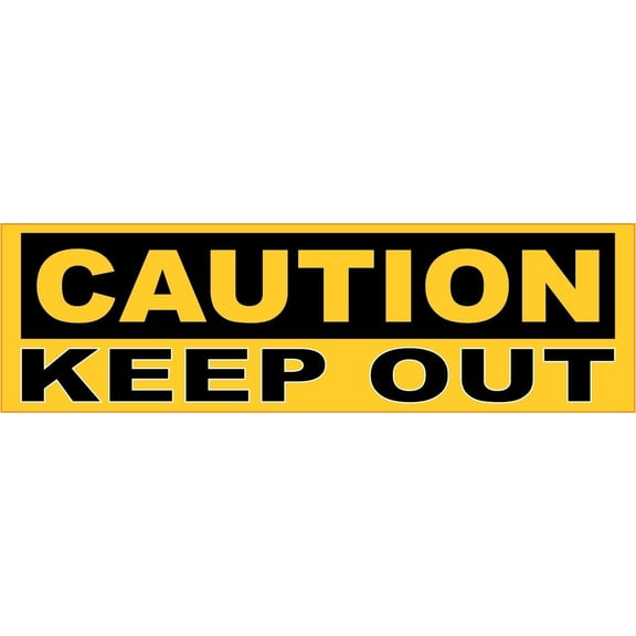 10in x 3in Caution Keep Out Magnet