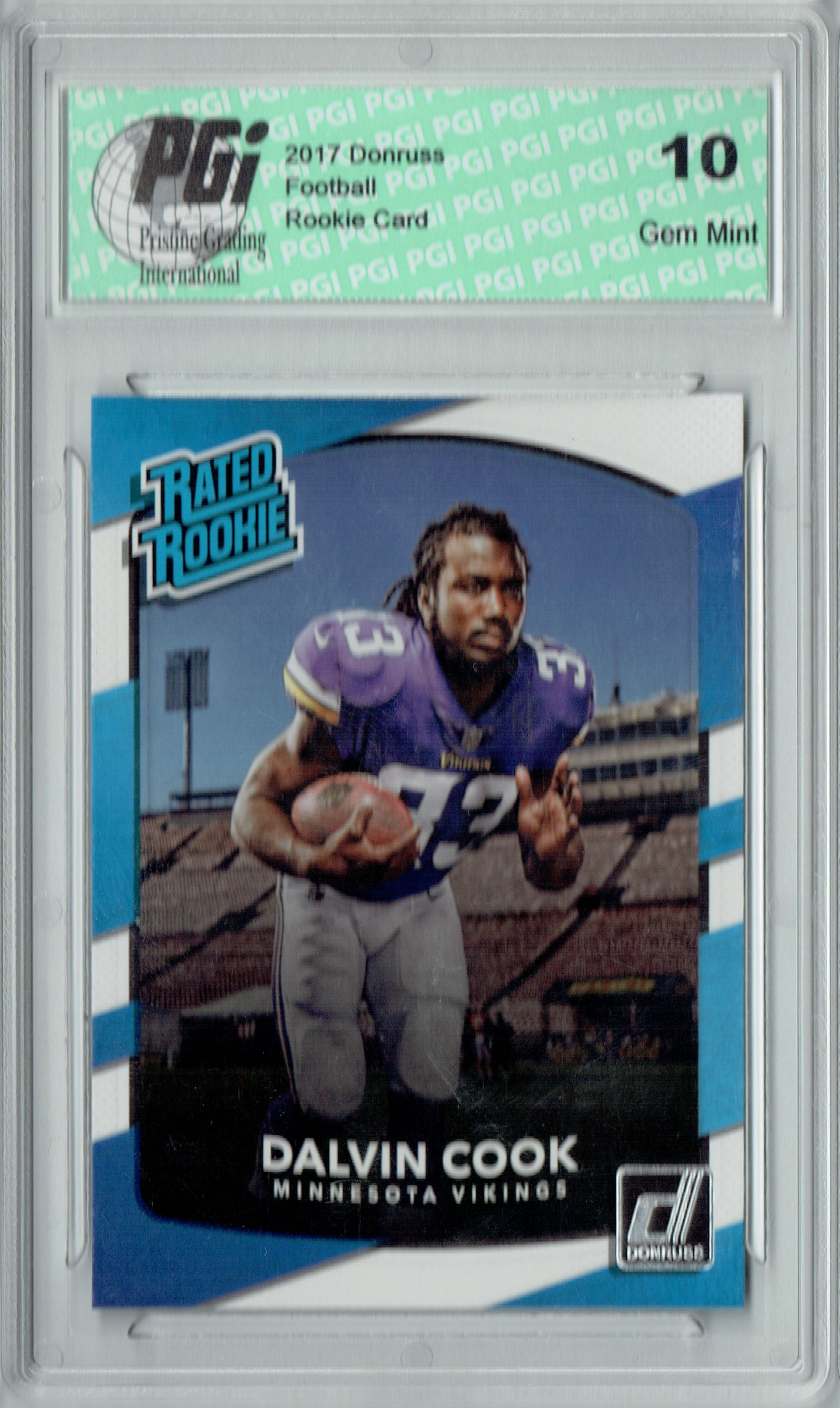 Dalvin Cook 2017 Donruss #343 Rated Rookie Card PGI 10