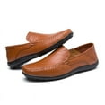 thumbnail image 5 of Men's Casual Loafers Slip On Leather Shoes Male Lightweight Driving Shoes Moccasins Classic Penny Loafer Flats Boat Shoes Outdoor Walking Shoes, 5 of 9