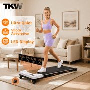 TKW Under Desk Walking Pad Treadmill, Portable Compact walk pad for Apartment, Office & Small Space Fitness, 200 lbs Capacity walkingpad treadmill, Walking Pad, Black