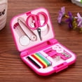 thumbnail image 3 of Sewing Kits Box Mini Needle Threads Buttons Scissor Thimble Portable Home, 3 of 6