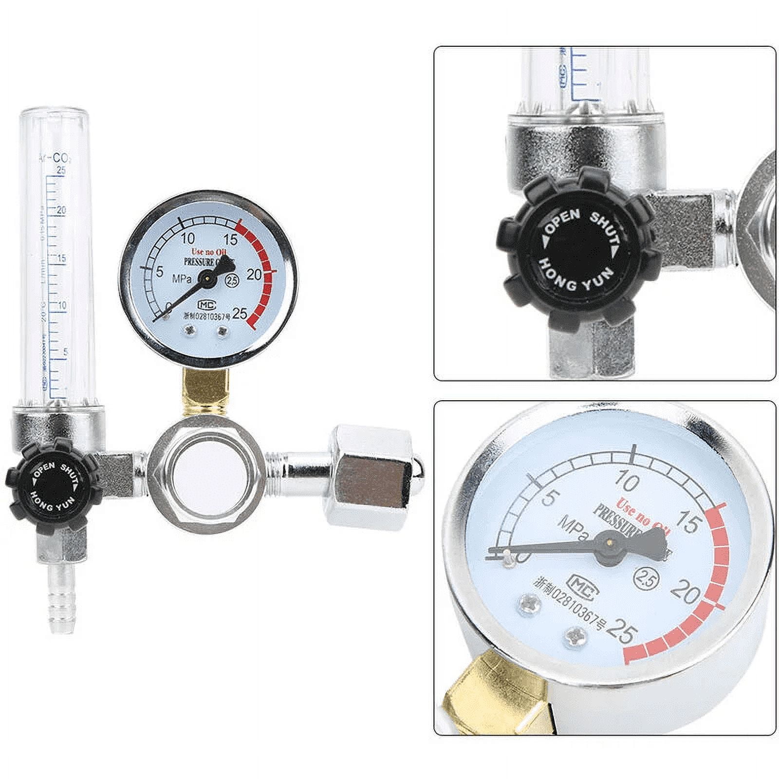 Welding Regulator for Argon CO2, Ideal for MIG Tig Welding, Clear Scale Pressure Gauge with High Quality Material, Stable Outlet Pressure, Zinc Alloy Body