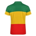 thumbnail image 5 of Ethiopian Flag Men Zipper T-shirt Summer Casual Short Sleeve T-shirt Top, 5 of 7
