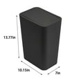thumbnail image 3 of Small Bathroom Trash Can with Press-to-Open Lid, Plastic Wastebasket for Toilet, Office, or Bedroom, Odor-Control Design, Compact Size for Space Saving, 3 of 8