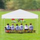 thumbnail image 4 of 10x10 pop-up awning con 1 side wall, 3 adjustable heights, roller bag, y 4 sandbags - blanca, 4 of 9