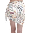 thumbnail image 2 of Geaub Watercolor Floral Women's Short Wrap Skirt, Beach Sun Protection Shawl, Swimsuit Bra, Swimwear Tunic, 2 of 7