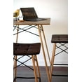 thumbnail image 3 of Inspirer Studio Bar Table Set, Modern Pub Table Dining Set, Kitchen Counter Height Dining Table Set (3 PCS Set (Table Rustic Brown with 2 Bar Stools)), 3 of 5