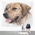 thumbnail image 2 of UFAEZU Adorable Labrador Retriever Hand Drawn Breed Canine Cute Dog Doggy Drawing Wall Art Hanging Tapestry Home Decor for Living Room Bedroom Dorm 60x80 inch, 2 of 2