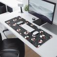 thumbnail image 2 of Long Mouse Pads for Desk,Black Christmas Snowman Pattern Desk Mats on Top Of Desks, Desk Mouse Pad Extra Large with 3mm Non-Slip Base and Stitched Edge for Gaming,Office,Work,Home 31.5x11.8in, 2 of 5