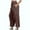 Brown, variant on cfhntfmh Women's Cargo Pants Casual Wide Leg Cropped Trousers with Pockets Elastic High Waist Solid Cargo Capris