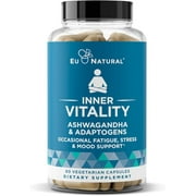 Vitality Cortisol Manager – Fight Fatigue, Feel Calm & Balanced – Healthy Cortisol, Focused Energy, Adrenal Support – Ashwagandha Supplement with Rhodiola, L-Tyrosine, Holy Basil – 60 Veg Capsules