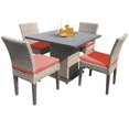 thumbnail image 1 of TK Classics Oasis Square Patio Dining Table with 4 Chairs in Tangerine, 1 of 1