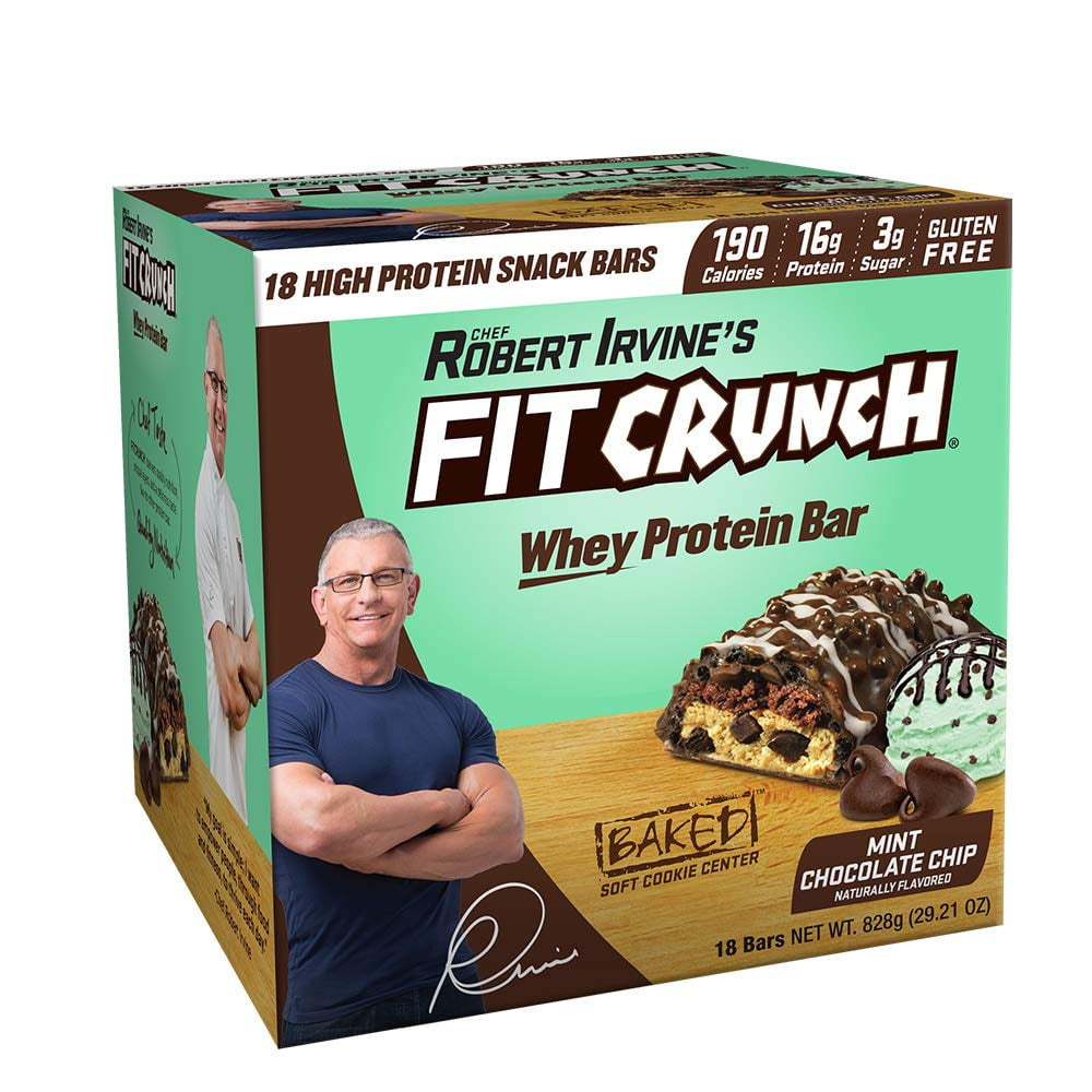 Robert Irvine's Fit Crunch Mint Chocolate Chip Snack Size Whey Protein