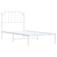 thumbnail image 3 of vidaXL Bed Frame White Powder-coated steel Twin Bed Frame Rectangular, 3 of 4