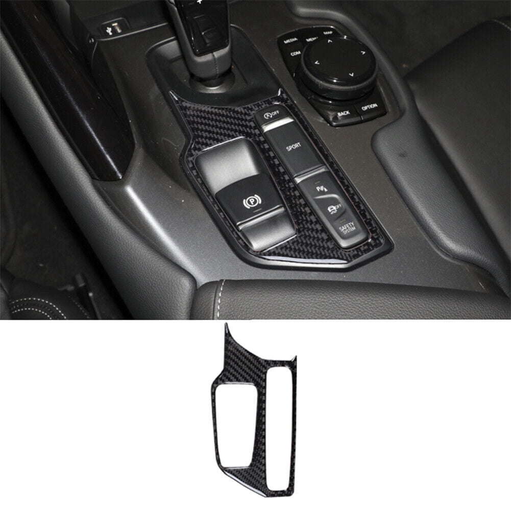 Real Bright Soft Car Interior Carbon Fiber Sticker DecorationCarbon Fiber Interior Gear Shift Cover Sticker For Toyota Supra A90Auto Car Protection Interior Accessories