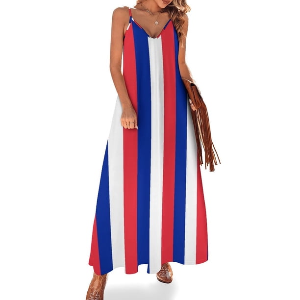 Vestido sin mangas con la bandera francesa de Francia, ropa de mujer, vestido morado, vestidos de mujer, traje de verano para mujer