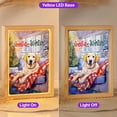 thumbnail image 2 of Watercolor Hello Winter Labrador Retriever Chill Christmas Welcome Acrylic Plaque with Wood Photo Frame Box Lab Dog Lover Gifts Light Box - 00016, 2 of 5
