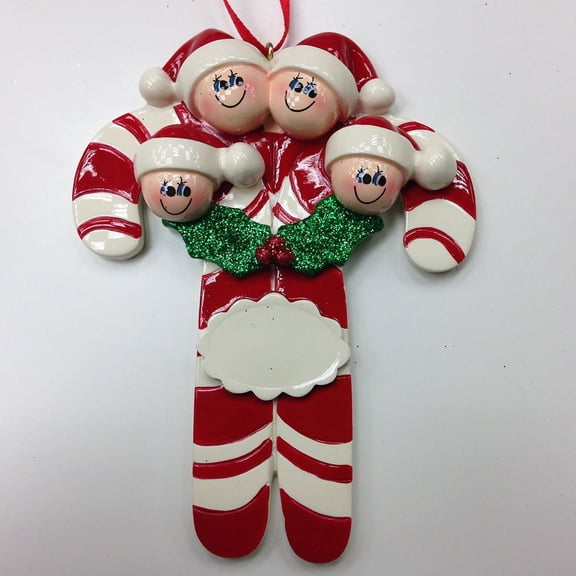 Candy Canes 5 Personalized Christmas Ornament DO-IT-YOURSELF