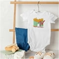 thumbnail image 3 of Retro MTV French Fried Food Logo Romper Boys or Girls Infant Baby Brisco Brands NB, 3 of 5